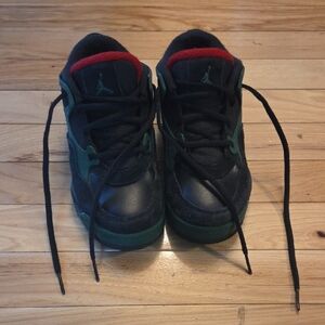 Nike Jordan 4RM Kids Black and Green Sneakers